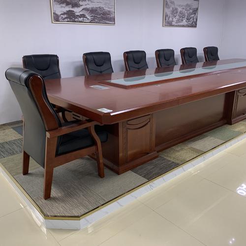 广东厂家直供会议桌会议台木皮油漆大款会议系统8米6米会议椅定做